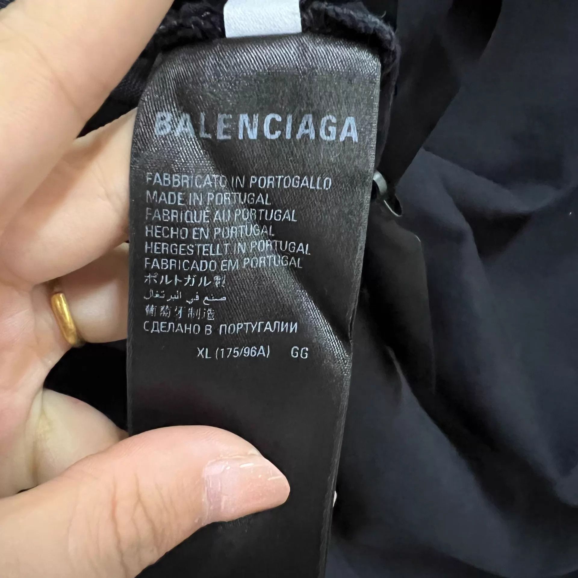 Balenciaga Balenciaga Black Print Logo Short Sleeve T-shirt XL Size XL / US 12-14 / IT 48-50 - 4 Thumbnail