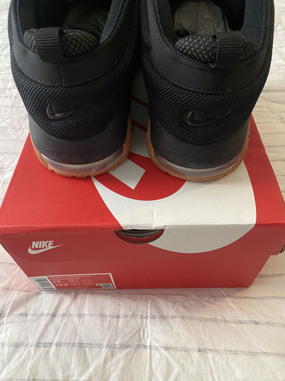 Nike Nike Air More Uptempo Low Black Sz13 Brand New Size US 13 / EU 46 - 6 Thumbnail
