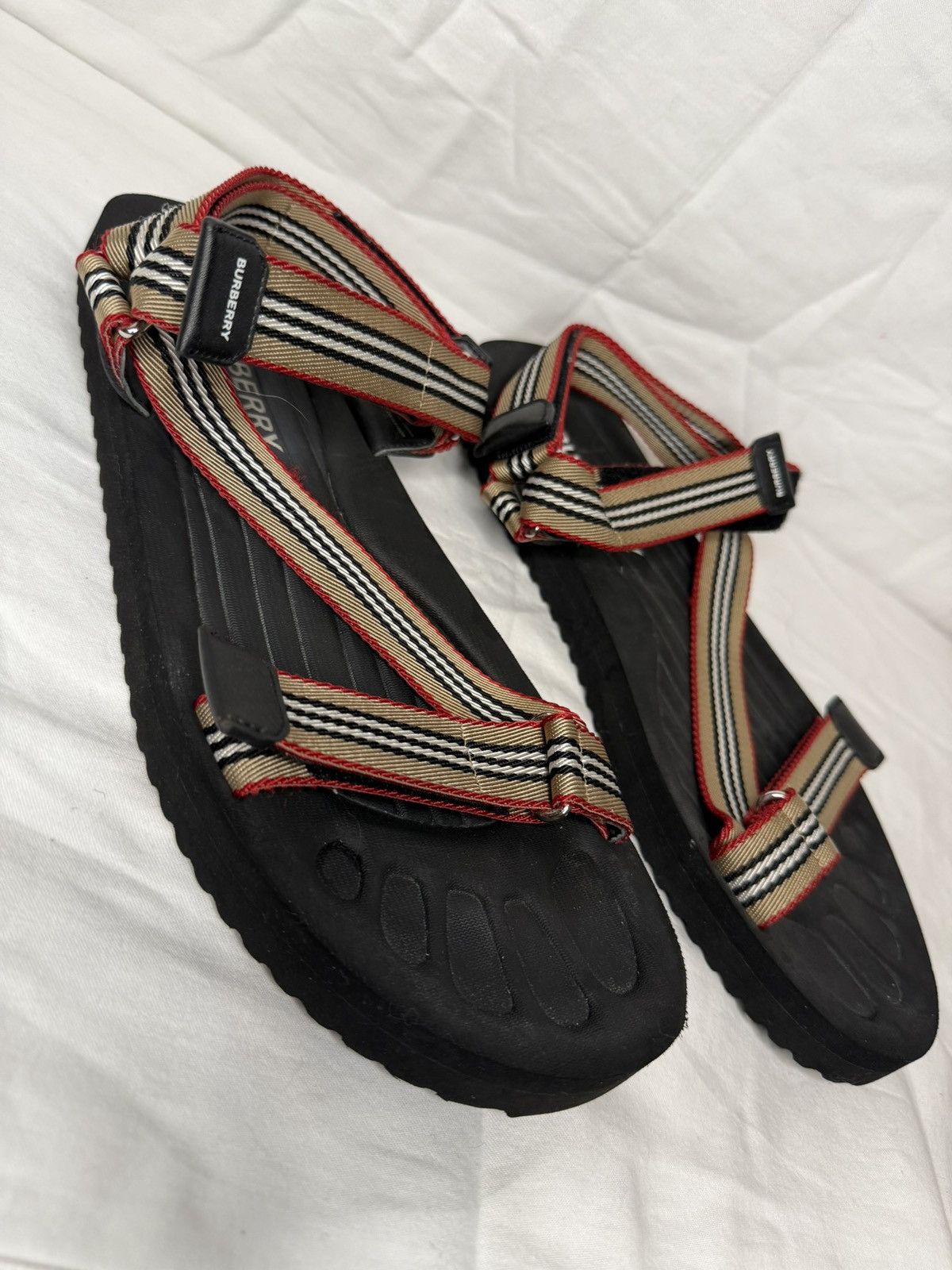 Burberry Burberry Stripe Webbing Sandals – W Straps – 44 EU / 11 M US Size US 11 / EU 44 - 1 Thumbnail