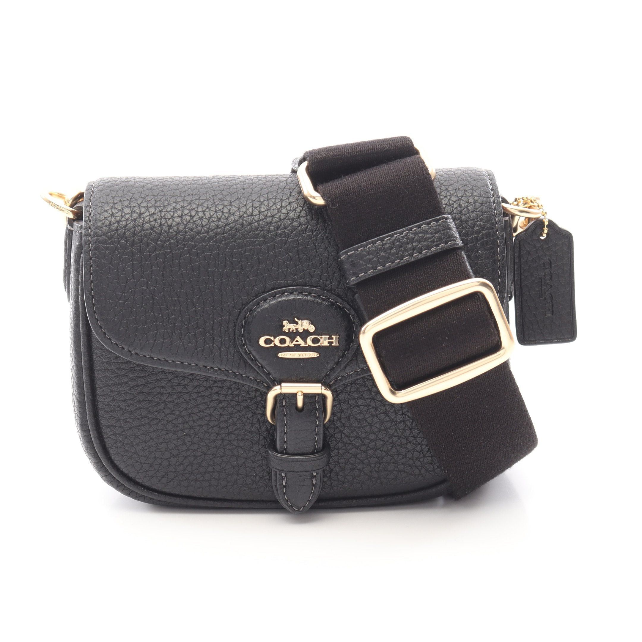 Coach Coach Amelia Small Saddle Bag Shoulder Leather Black Size ONE SIZE - 1 Thumbnail