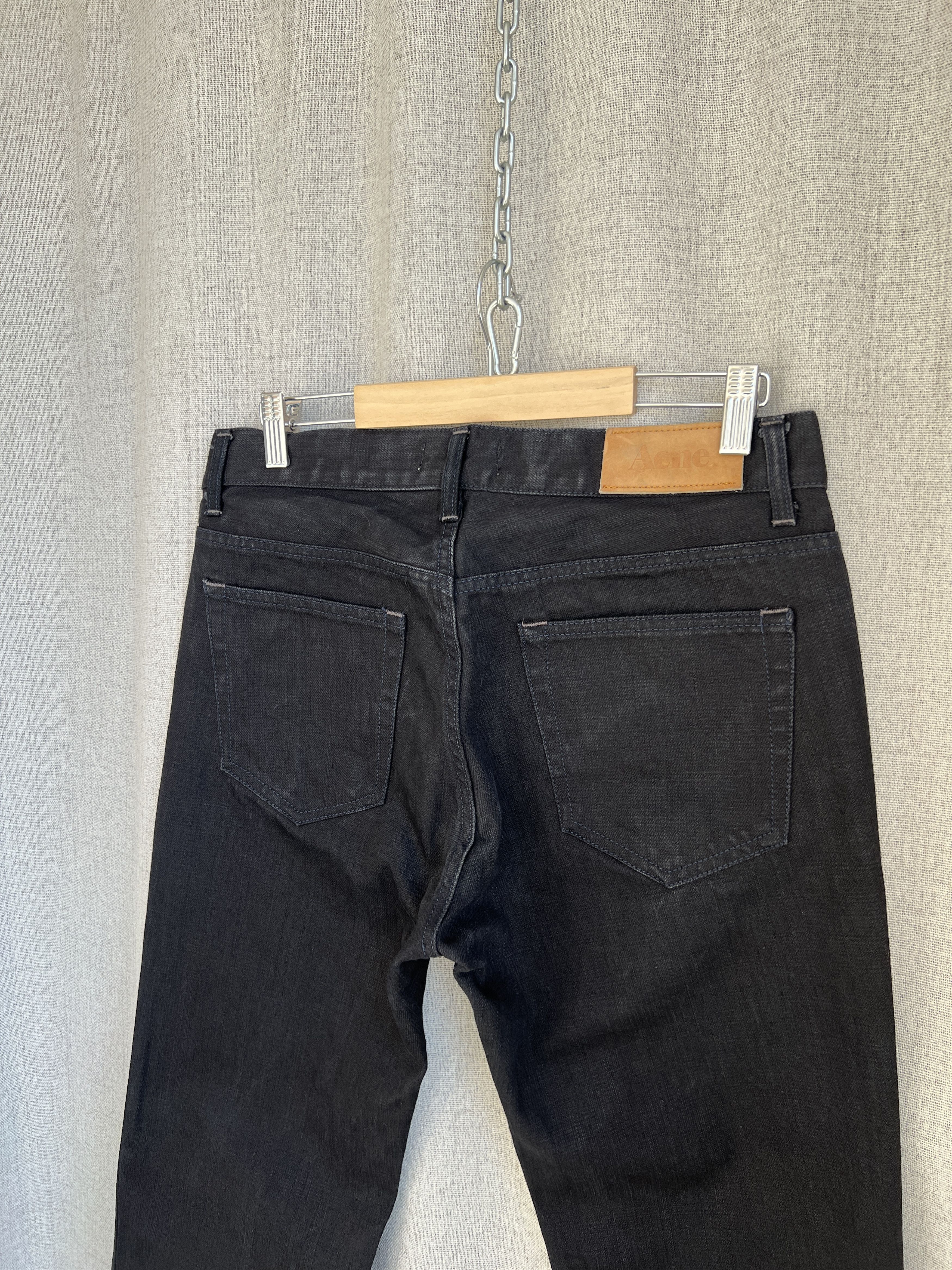Acne Studios Acne Studios Mic Raven Black Washed Denim Slim Fit Size US 32 / EU 48 - 4 Thumbnail