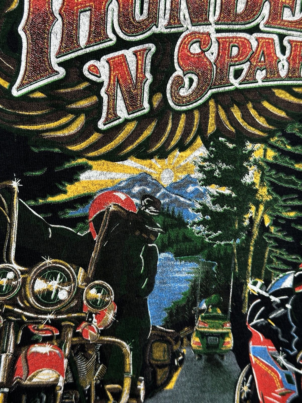 Vintage *RARE* Vintage Thunder N Sparks Biker Rally Lake Tahoe Shirt Size US XL / EU 56 / 4 - 3 Thumbnail