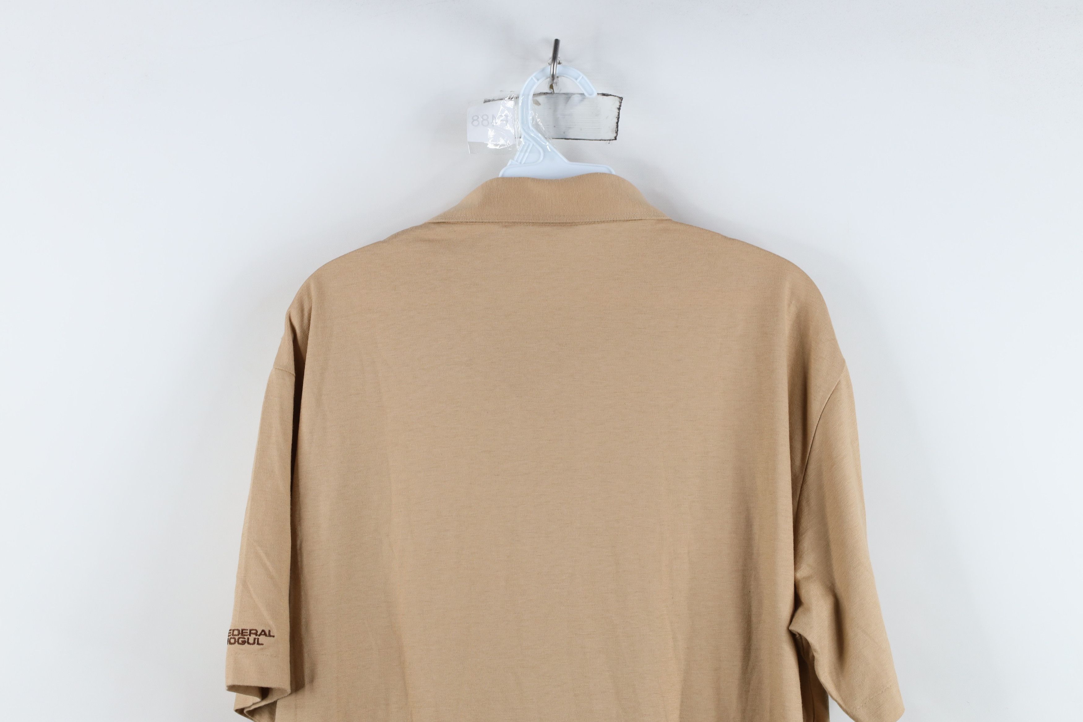 Vintage Vintage 70s 80s Streetwear Collared Polo Shirt Beige Tan Size US XL / EU 56 / 4 - 13 Thumbnail