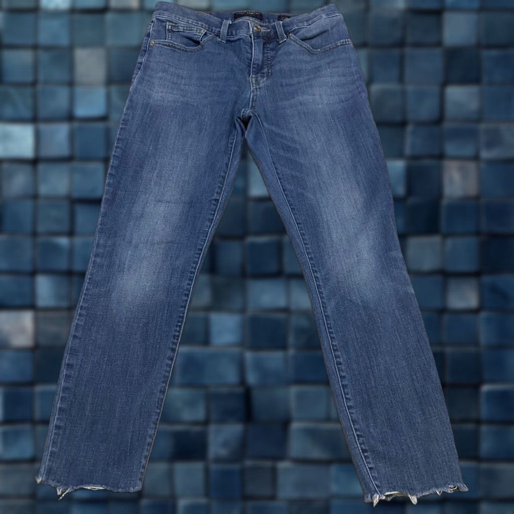 Lucky Brand Lucky Brand Jeans Slim Skinny Mid Rise Ava Crop Blue Denim Womens 6 Regular 24 Inseam 5-Pocket Stretch Cotton Polyester Spandex Viscose N/A Size 28" / US 6 / IT 42 - 1 Thumbnail