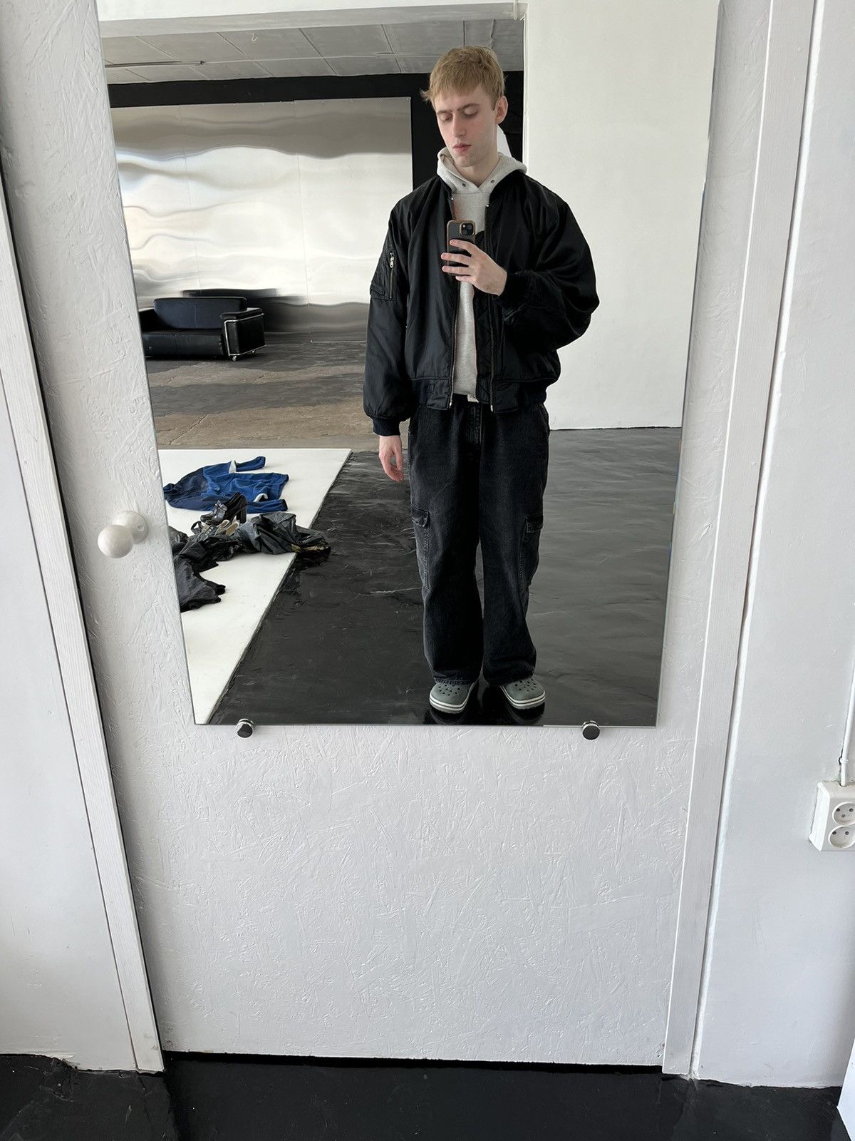 Japanese Brand Vintage Japanese trashed black M1 flight bomber jacket Size US L / EU 52-54 / 3 - 2 Thumbnail