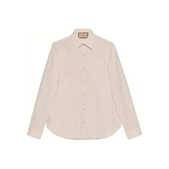 Gucci Gucci SS23 Striped Button-Up Shirt for Men Size US M / EU 48-50 / 2 - 1 Thumbnail