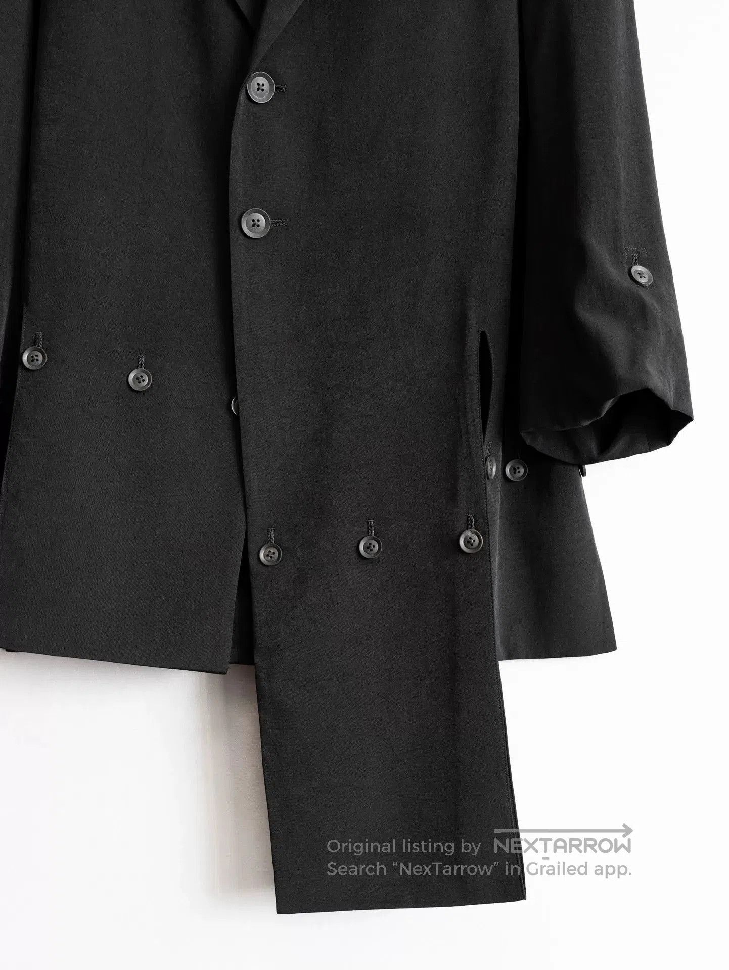Yohji Yamamoto asymmetrical black acetate coat by yohji yamamoto. Size US M / EU 48-50 / 2 - 6 Thumbnail