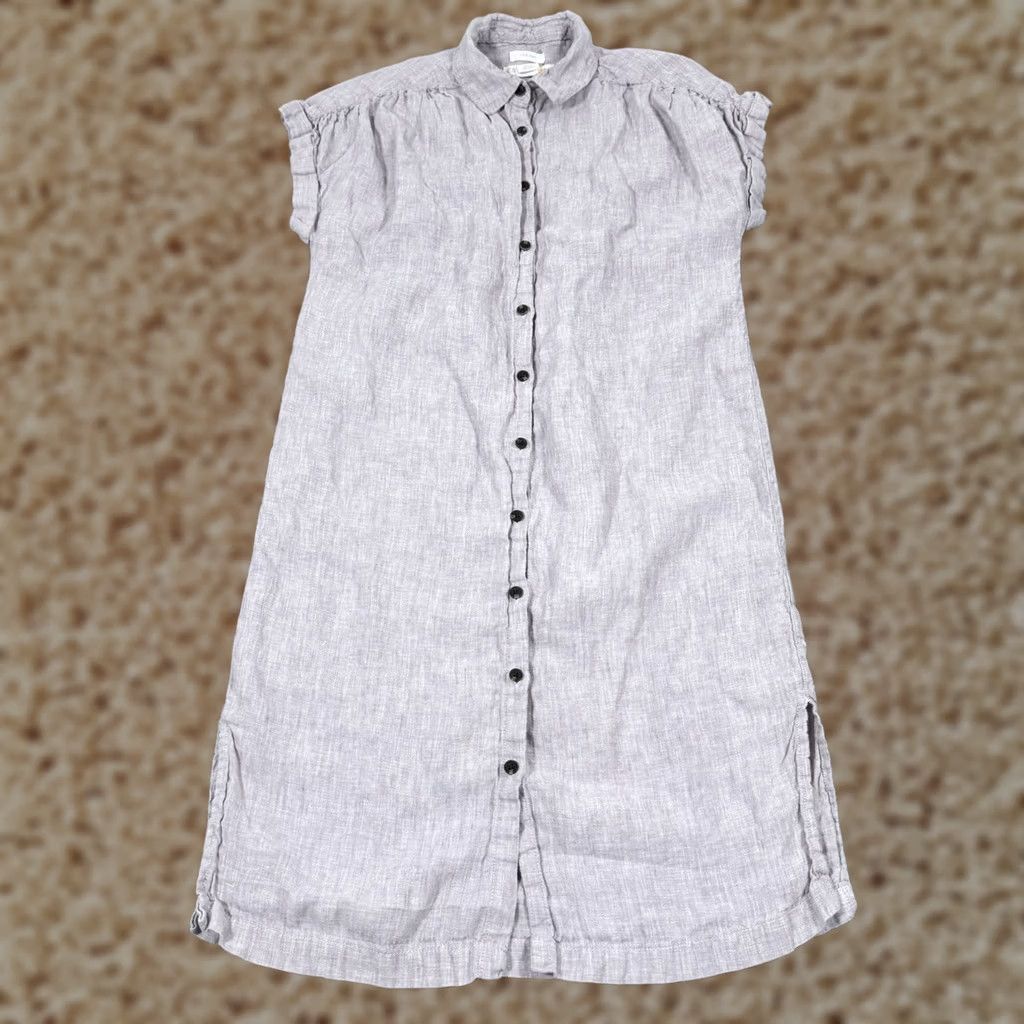 Vintage C&C California Button-Front Midi Casual Shirt Dress Women's Small Gray Shirt Dress Womens Small Gray Vintage No Size S / US 4 / IT 40 - 1 Thumbnail