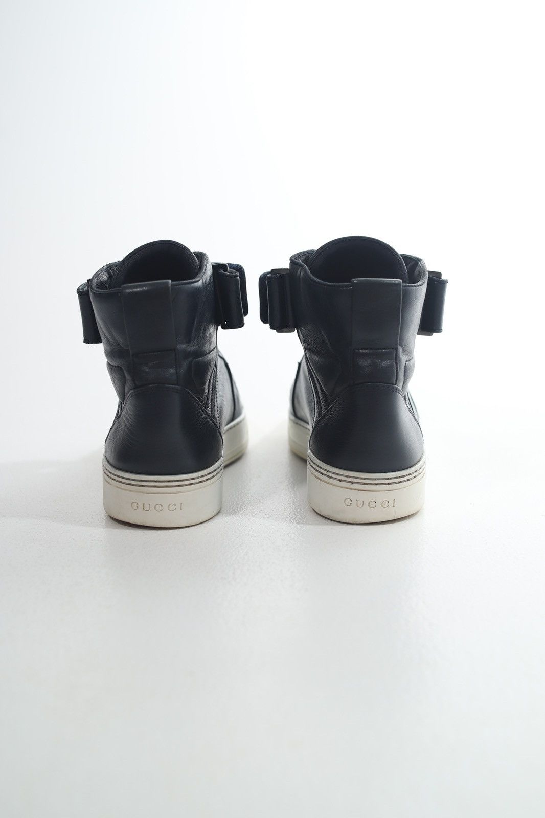 Gucci GUCCI Sneakers Hi Top Leather Shoes GG Logo Navy Men’s Size US 6.5 / EU 39-40 - 6 Thumbnail