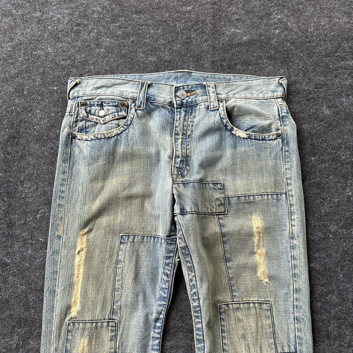 Takeo Kikuchi Vintage Takeo Kikuchi Japan Patchwork Denim 36x32 D657 Size US 36 / EU 52 - 3 Thumbnail