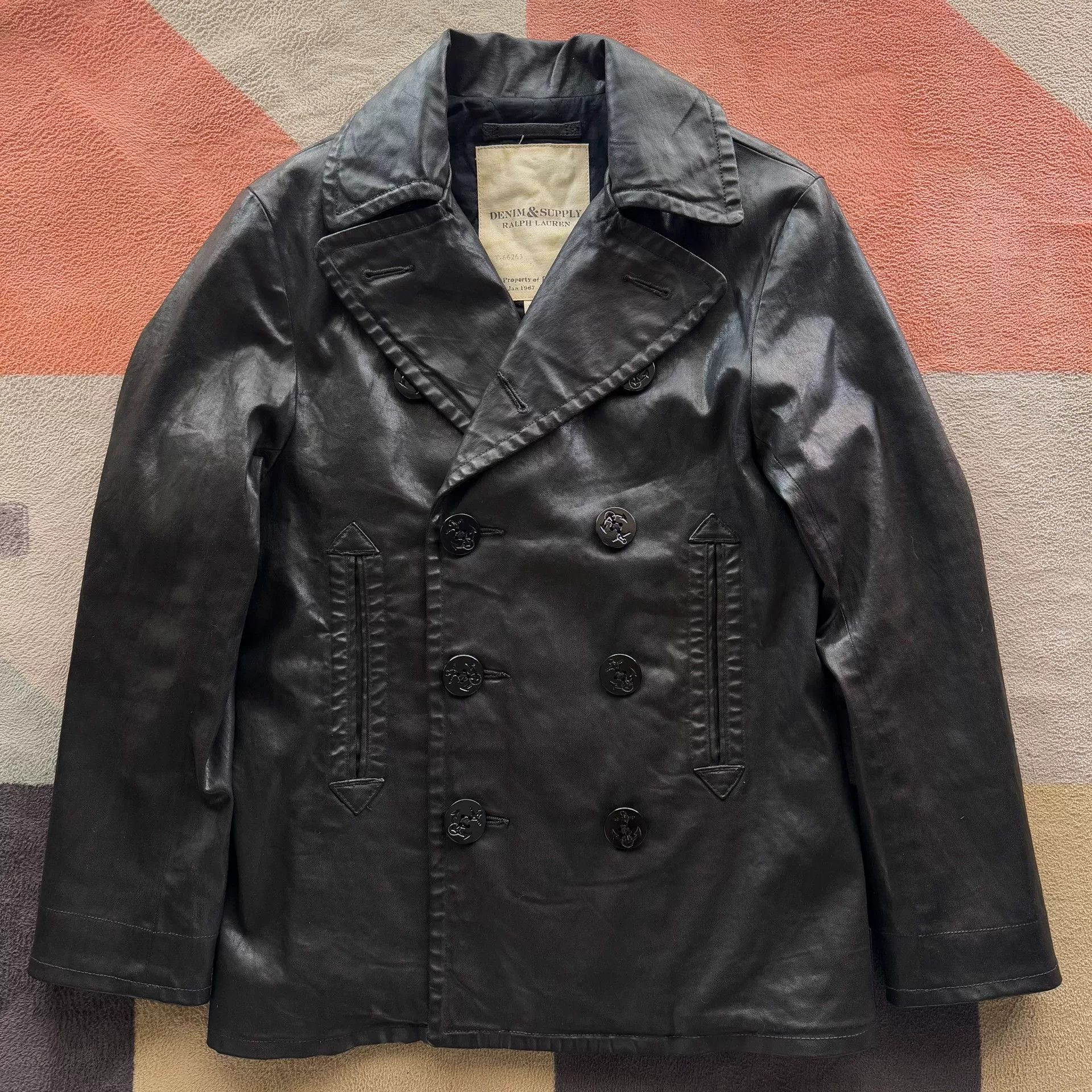 Denim & Supply Ralph Lauren Polo Ralph Lauren Denim Supply Navy Coated Coat Size US S / EU 44-46 / 1 - 1 Thumbnail