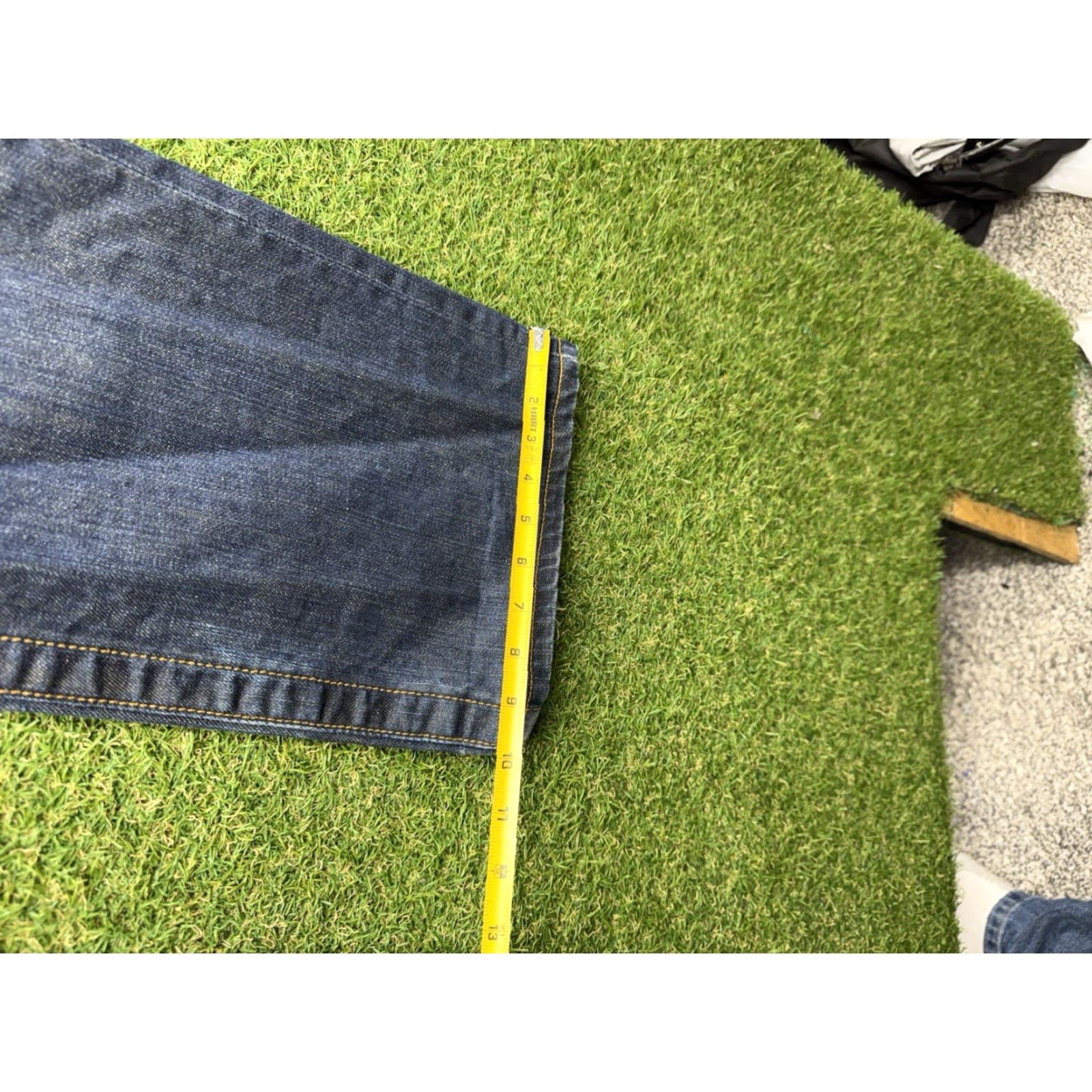 Vintage Parish Jeans Mens 40 Baggy Wide-Leg Flap Pockets Grunge Dark Wash Denim y2k Jeans Size US 40 / EU 56 - 4 Thumbnail