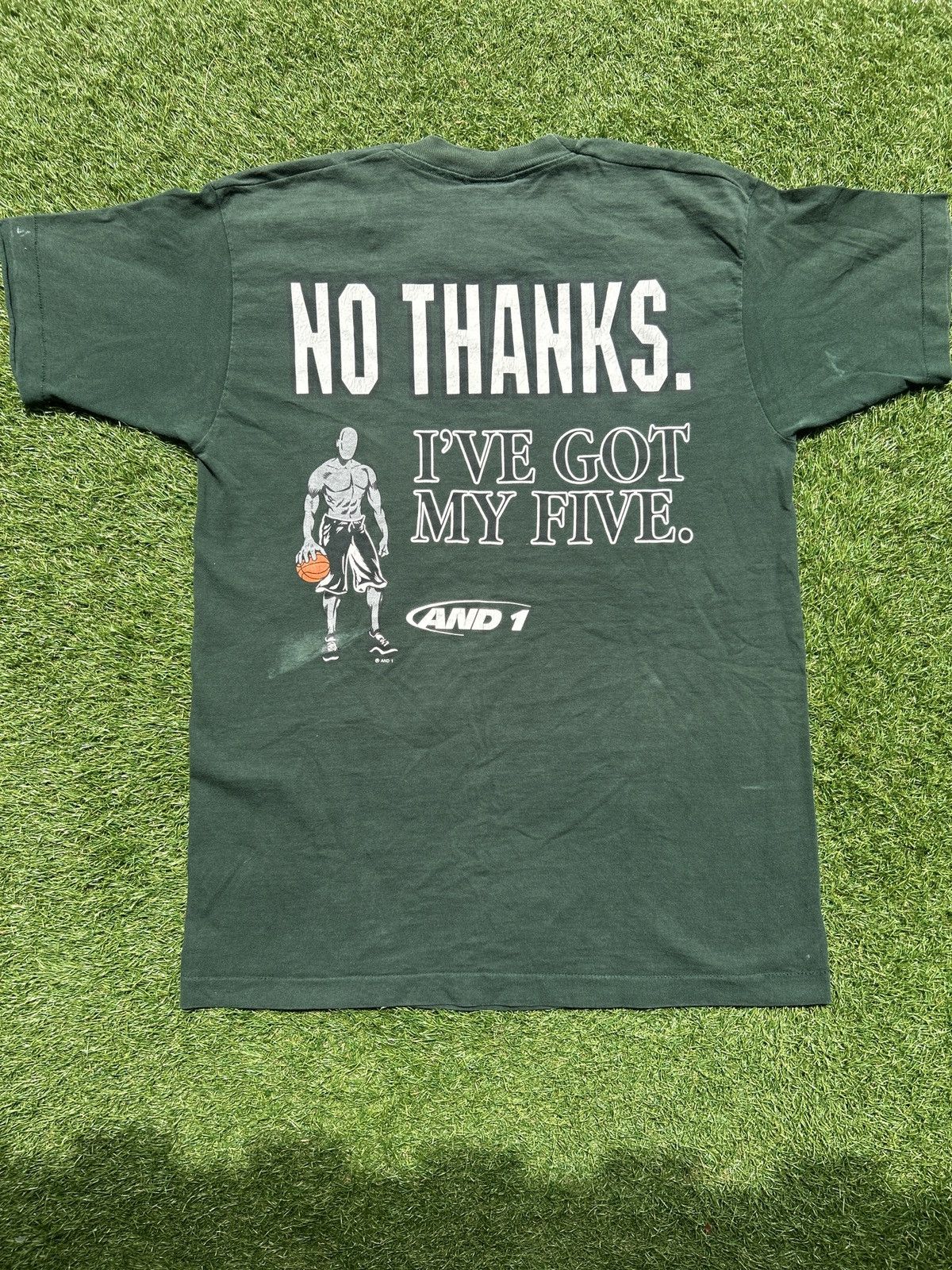 Vintage Vintage 90s AND1 Streetball “No Thanks I’ve Got My Five” Tee Size US L / EU 52-54 / 3 - 1 Thumbnail