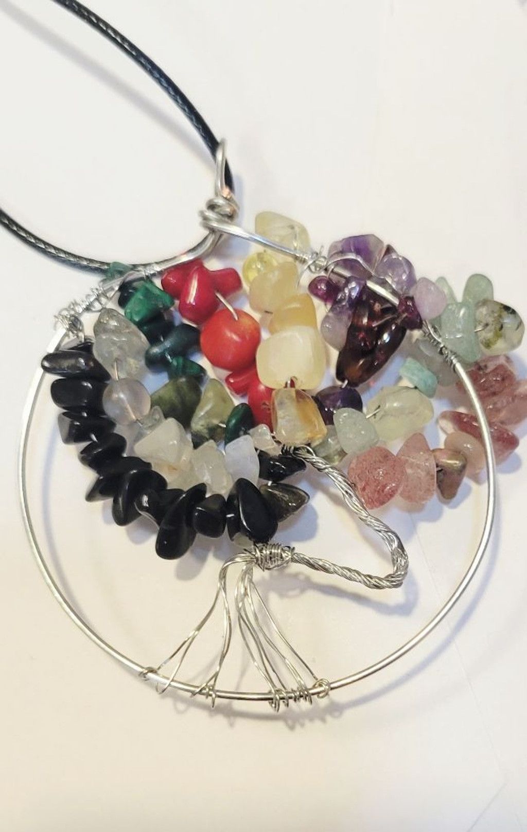 Handmade Gemstone Tree of Life Necklace Size ONE SIZE - 5 Thumbnail
