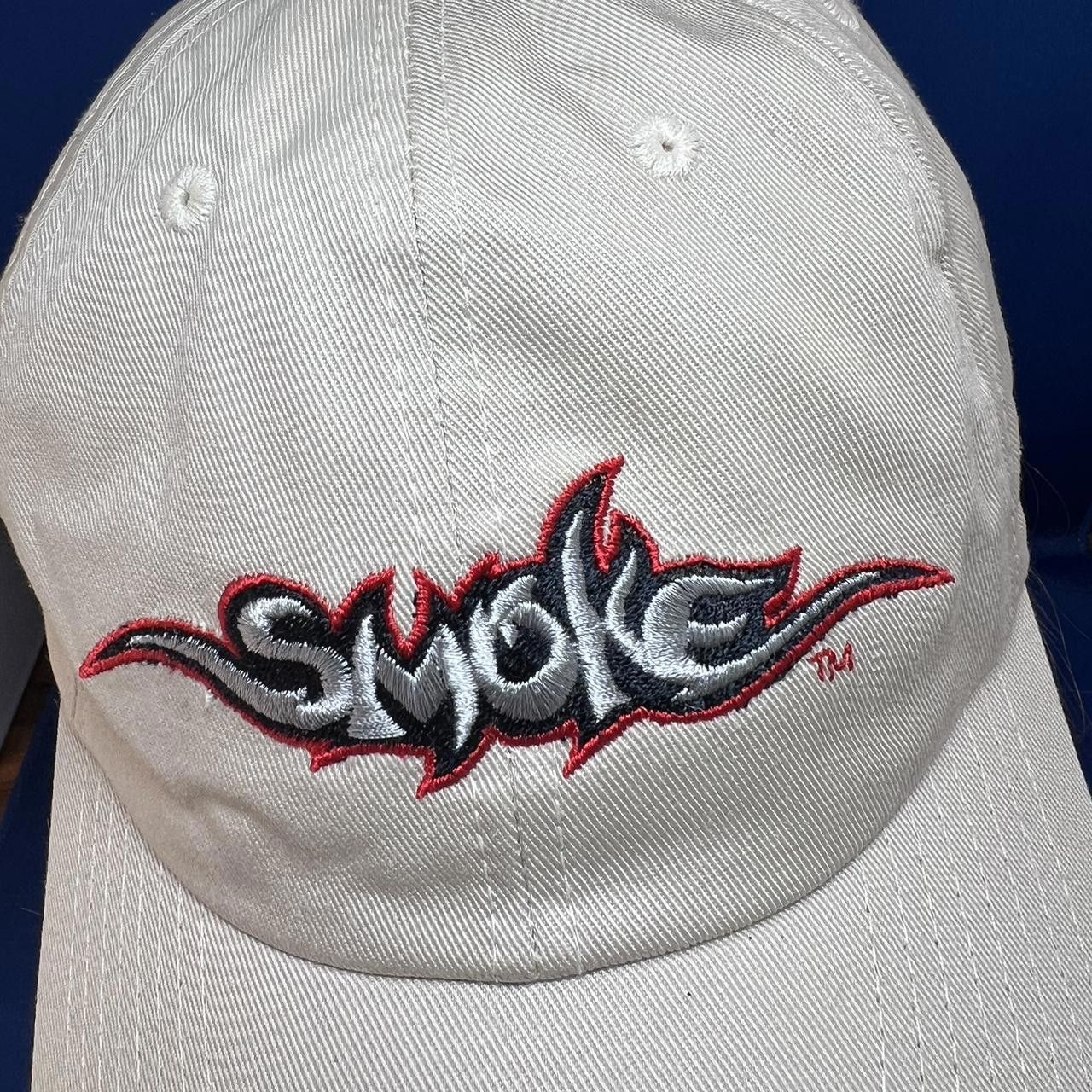 Designer Smoke Embroidered Baseball Cap - Stylish Casual Headwear y2k Size ONE SIZE - 3 Thumbnail