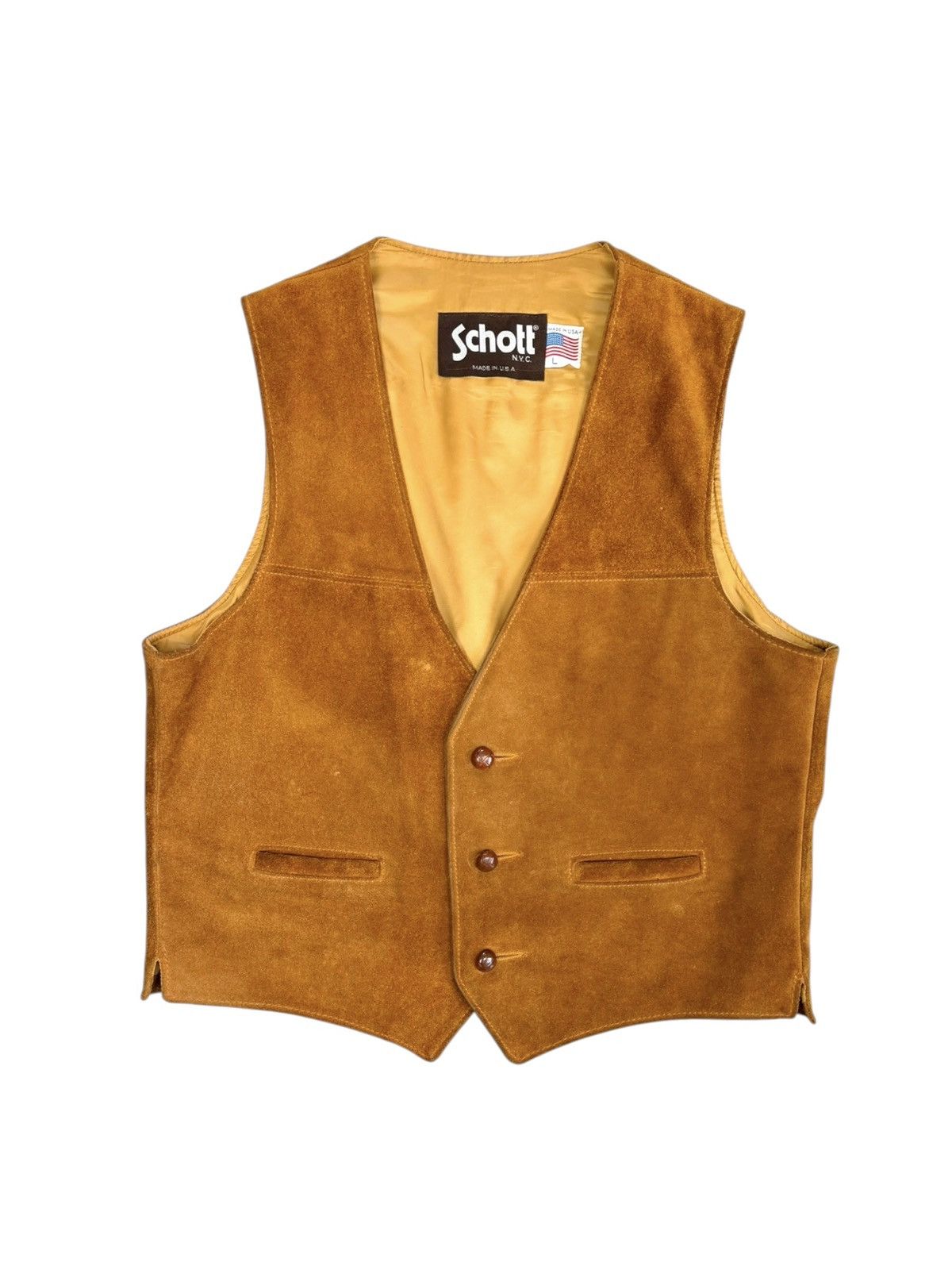 Schott Vintage Usa Schott Leater Suede vest Western Biker style Size US L / EU 52-54 / 3 - 1 Thumbnail