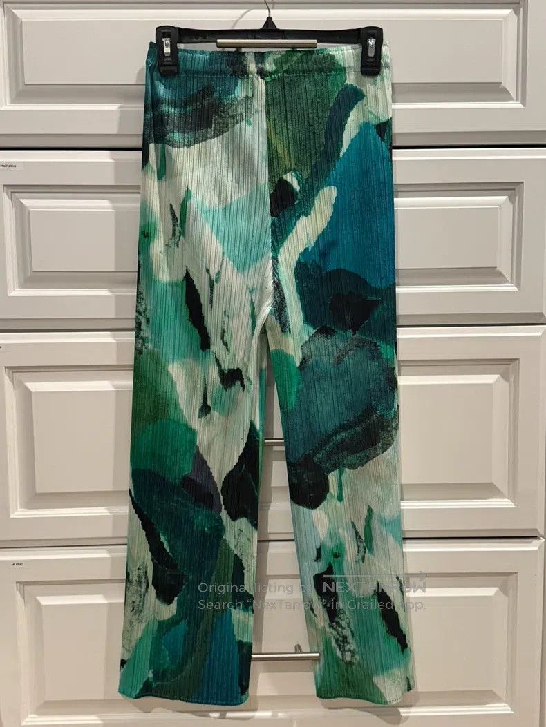 Issey Miyake Issey Miyake Floral Split Straight-Leg Pants Size 26" / US 2 / IT 38 - 3 Thumbnail