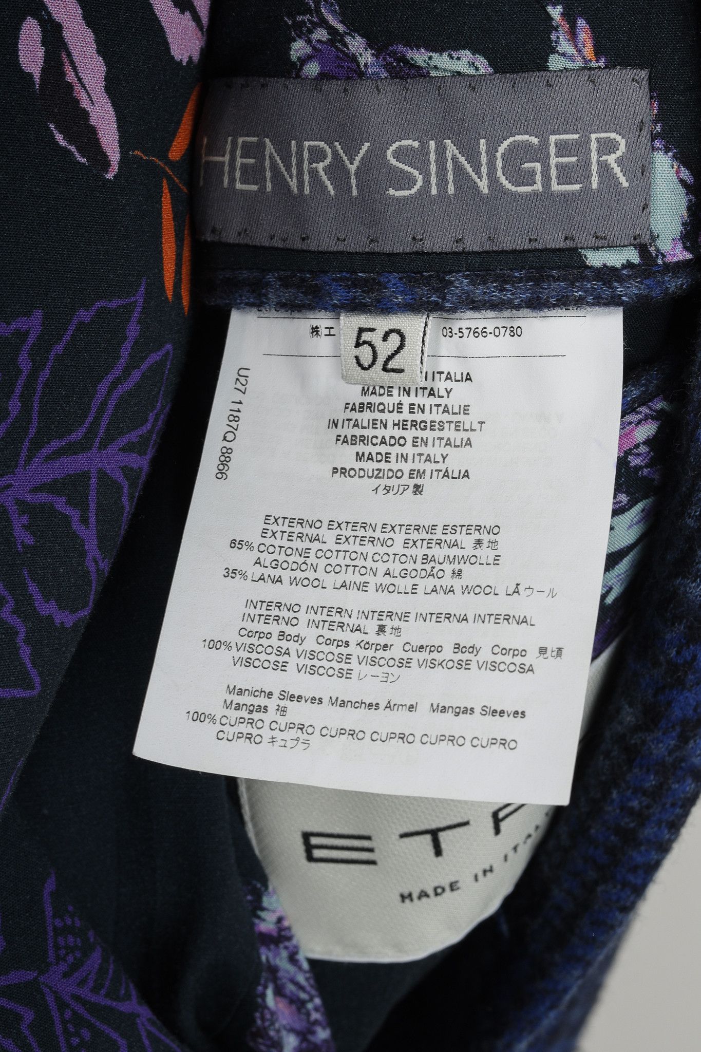 Etro Etro Blue Plaid Cotton-Wool Blend Single-Breast Blazer Size 42R - 9 Thumbnail