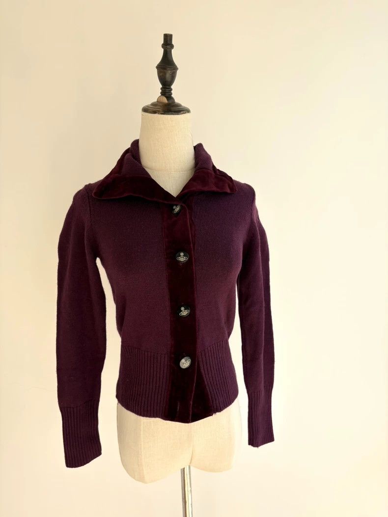 Vivienne Westwood Vivienne Westwood Purple velvet patchwork sweater Size M / US 6-8 / IT 42-44 - 1 Thumbnail