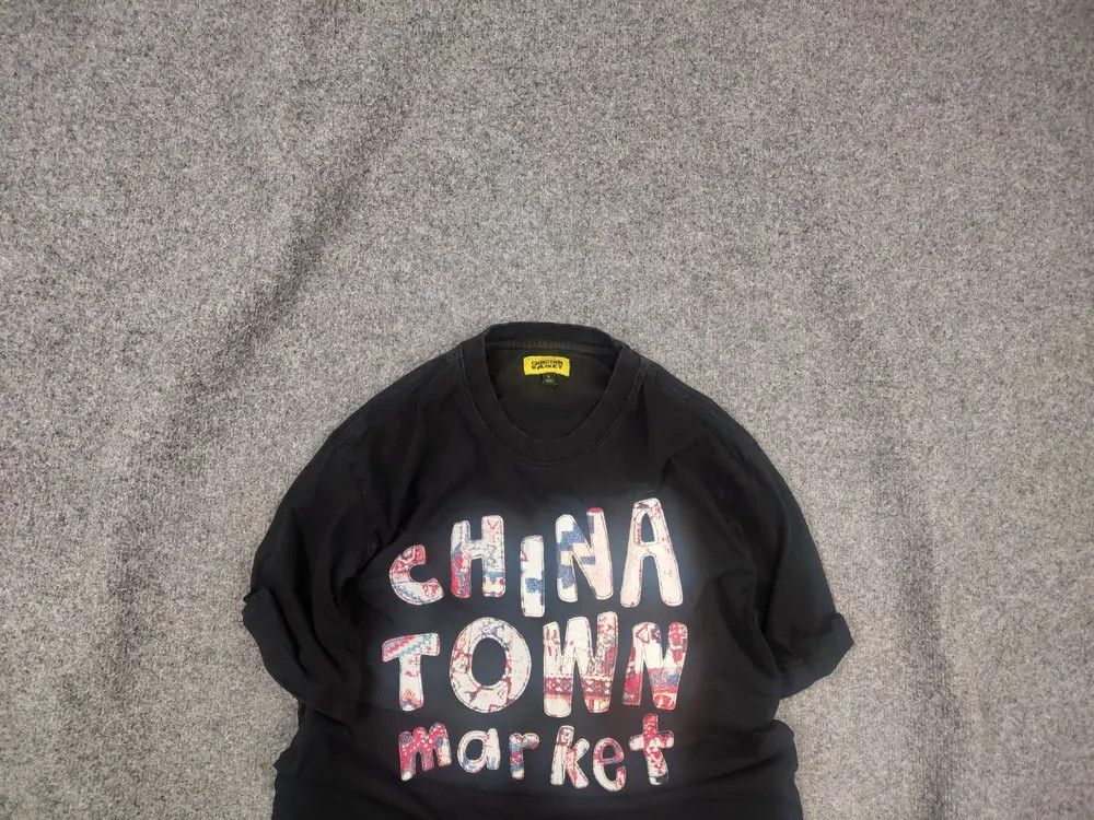 Vintage China Town market Design Japan Custom cropped black t-shirt Size US M / EU 48-50 / 2 - 1 Thumbnail
