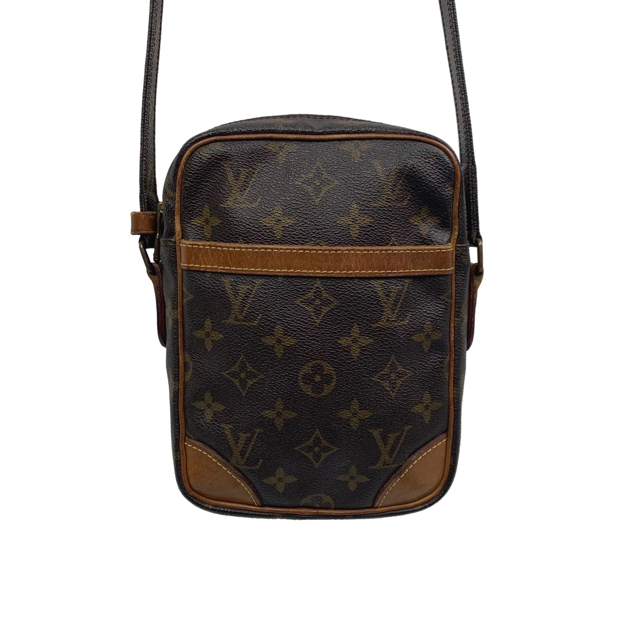 Vintage Louis Vuitton Danube Shoulder Bag in Brown, Men's
