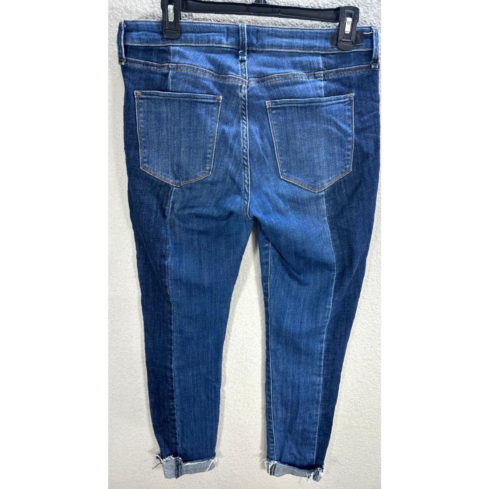 Abercrombie & Fitch Abercrombie & Fitch Harper Super Skinny Blue Jeans Raw Hem Slim Ankle Sz 29 Womens Jeans Slim Blue 90s? Size 29" - 4 Thumbnail