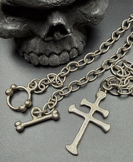 Robert Lee Morris RLM Robert Lee Morris 1980s Sterling Silver Cross Necklace Size ONE SIZE - 4 Thumbnail