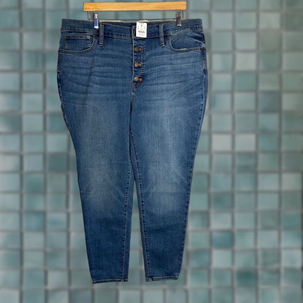 J.Crew J.Crew High Rise Skinny Jeans Button Fly Blue Denim Plus 35 Womens Vintage No New Size 24" / US 00 / IT 34 - 1 Thumbnail