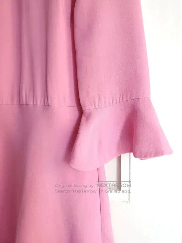 Valentino Valentino Pink Wool Flared Sleeve Dress . Size XS / US 0-2 / IT 36-38 - 3 Thumbnail