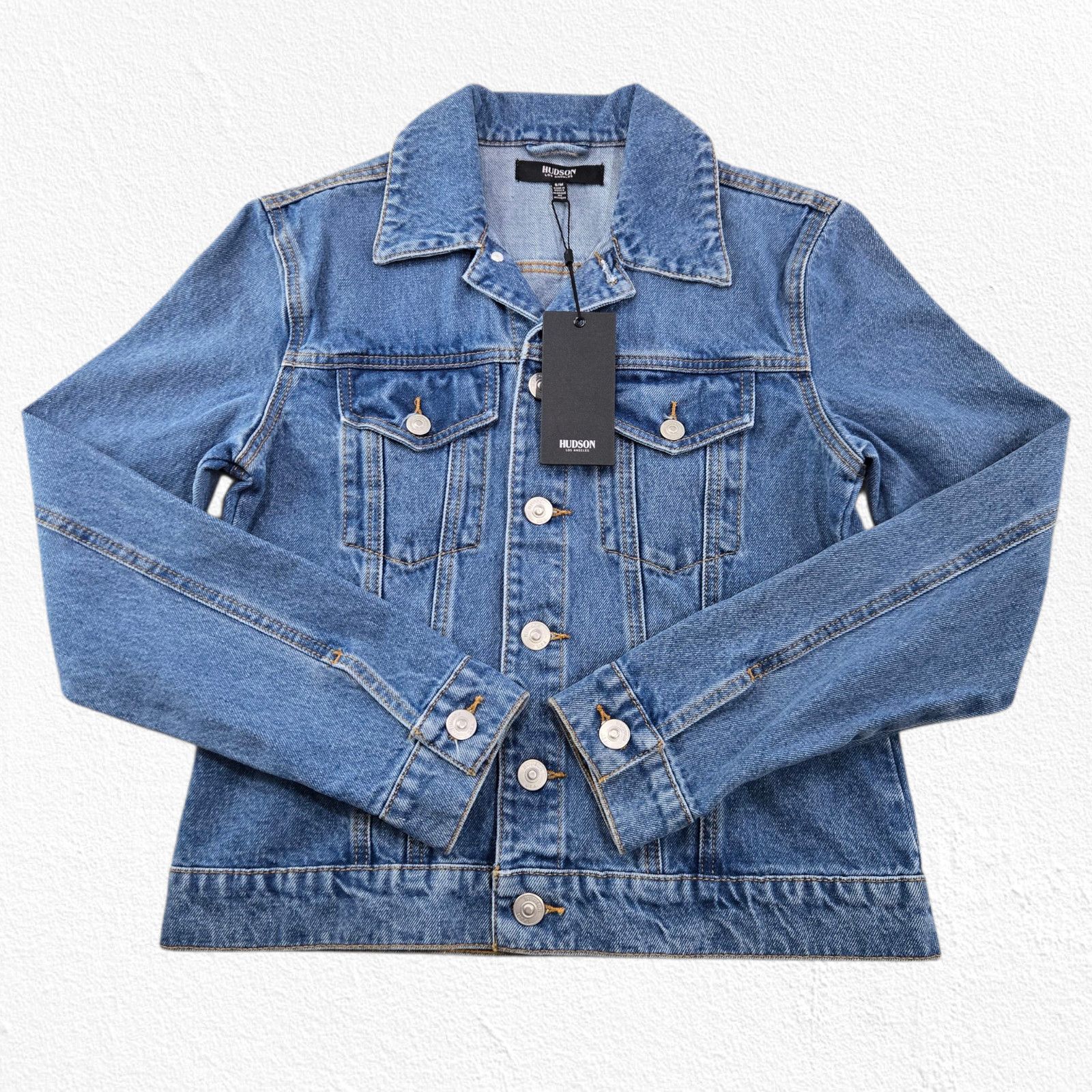 Hudson Hudson Slim Fit Denim Trucker Jacket S/M Size S / US 4 / IT 40 - 2 Thumbnail