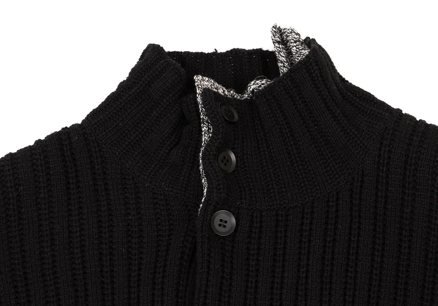 Yohji Yamamoto Yohji Yamamoto Half Layered Wool Knit Jacket Size US M / EU 48-50 / 2 - 4 Thumbnail