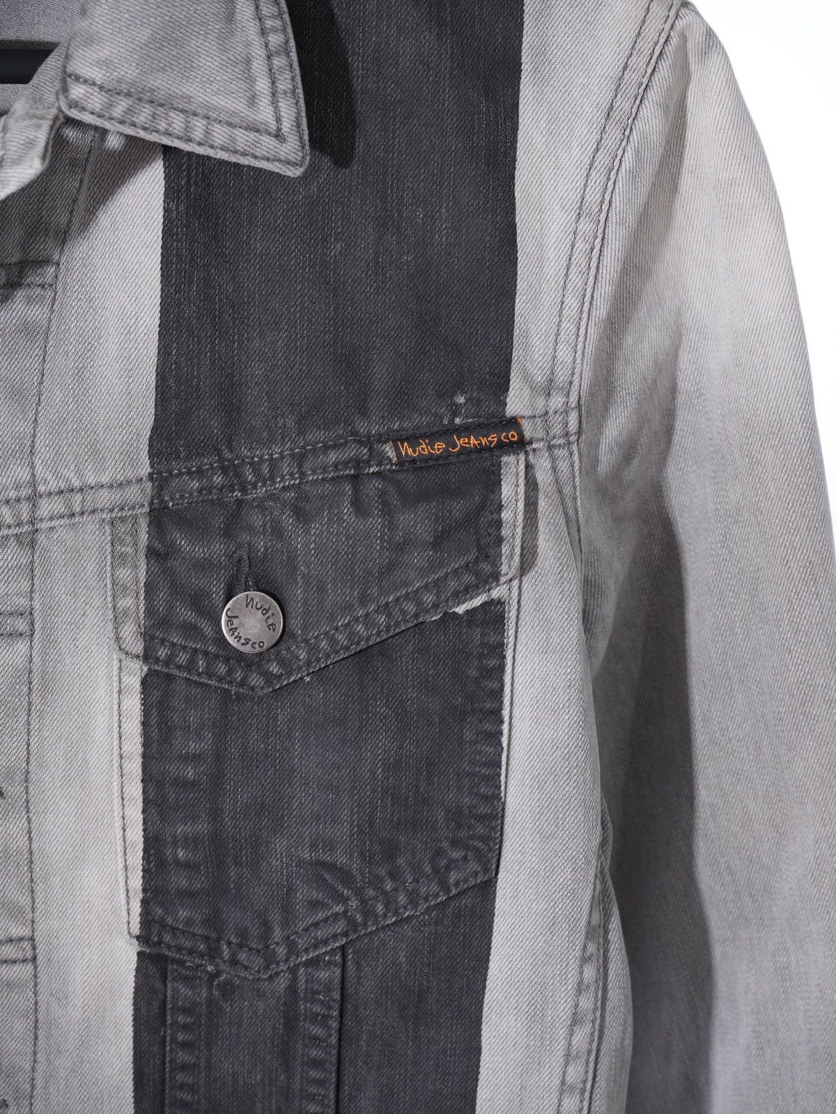 Nudie Jeans NUDIE JEANS DENIM JACKET PERRY ORG. BLACK STRIPED Size S Size US S / EU 44-46 / 1 - 4 Thumbnail