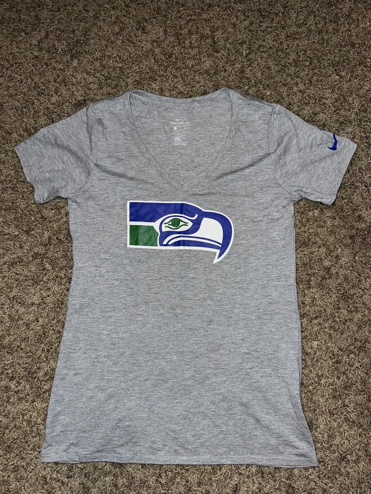 Nike Nike Women’s Seattle Seahawks Women's Team Authentic V-Neckgrey T-Shirt Size S / US 4 / IT 40 - 1 Thumbnail