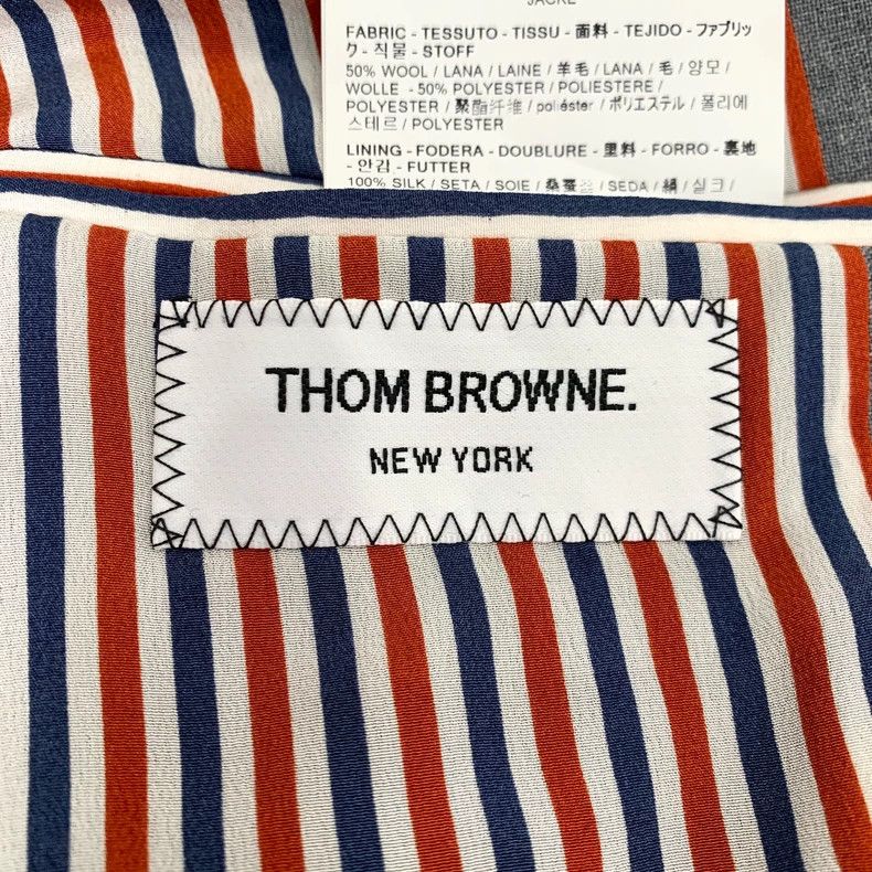 Thom Browne Thom Browne Gray wool lapel single-breasted suit 2503-Nexta Size 38R - 5 Thumbnail