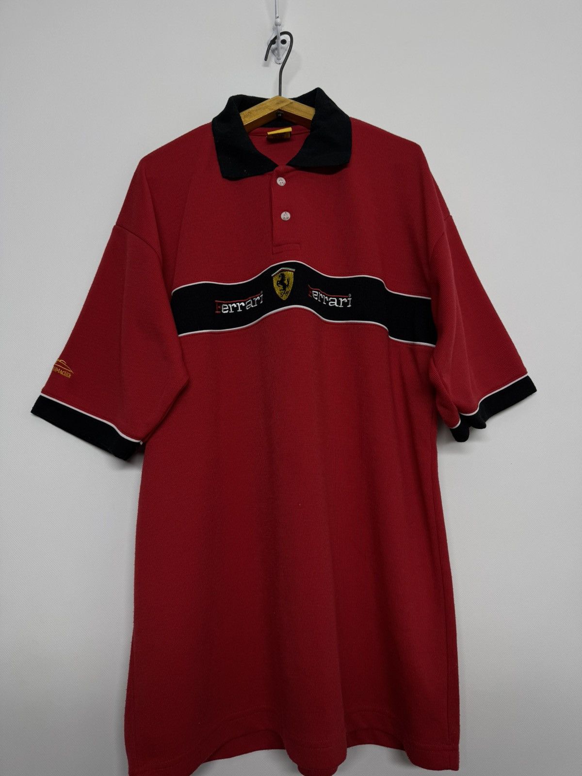 Ferrari Vintage 1996 Ferrari Michael Schumacher Racing Polo T-Shirt Size US XL / EU 56 / 4 - 7 Thumbnail