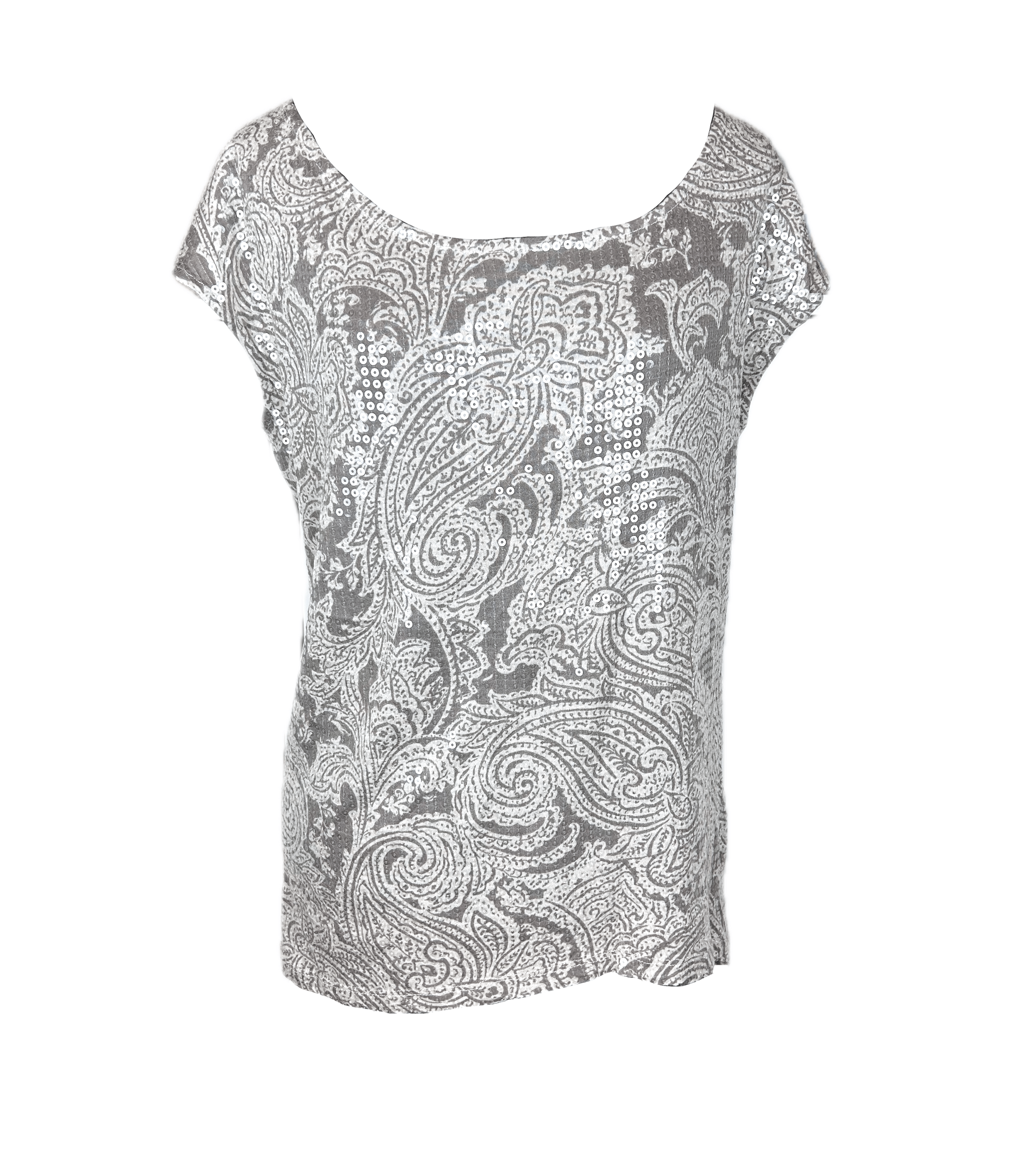 I.N.C INC International Concepts Paisley & Sequin Top Size S / US 4 / IT 40 - 2 Thumbnail