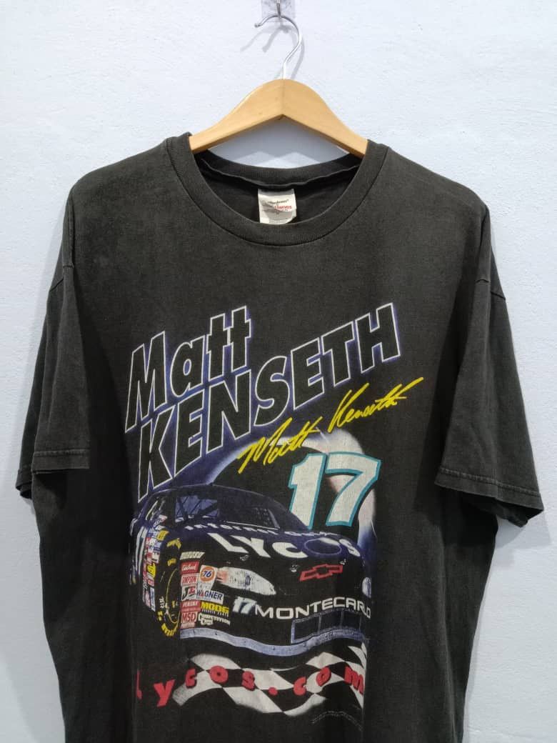 Vintage VINTAGE 90’S NASCAR MATT KENSETH OVERPRINT TEES SIZE XL Size US XL / EU 56 / 4 - 4 Thumbnail