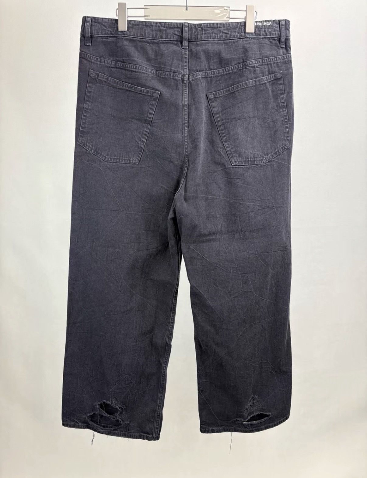 Balenciaga Brand New BALENCIAGA Drawstring Distressed Jeans K1 Size US 32 / EU 48 - 2 Thumbnail