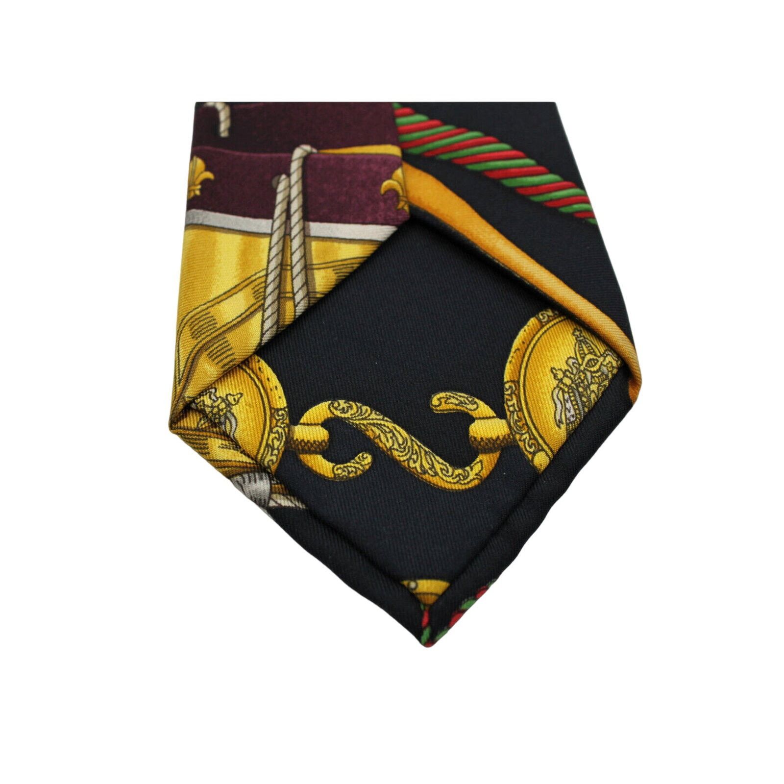 Hermes Vintage 1989 HERMÈS LES TAMBOURS by Joachim Metz SCARF Tie Size ONE SIZE - 3 Thumbnail