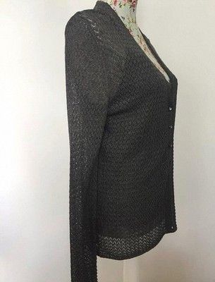 Christian Dior Monsieur Vintage CHRISTIAN DIOR 2pc cami and cardigan twin set w/ Silver Sparkle Size L / US 10 / IT 46 - 16 Thumbnail