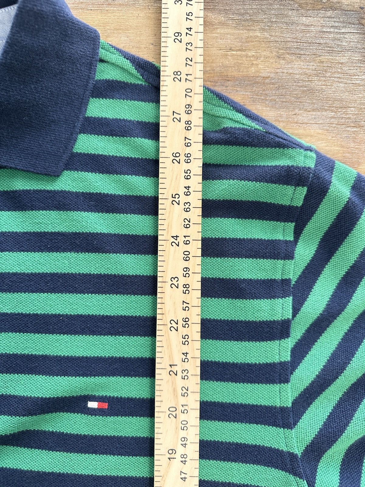 Tommy Hilfiger Tommy Hilfiger green and blue stripped short-sleeve polo. Size US M / EU 48-50 / 2 - 7 Thumbnail
