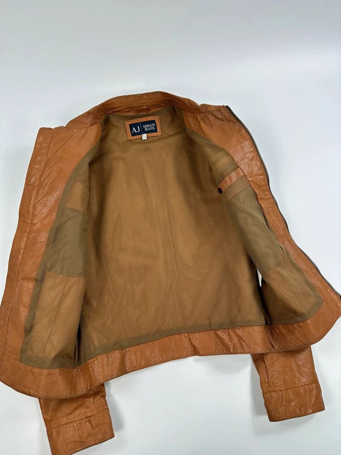 Armani Armani 00's Croco brown leather Jacket Size US M / EU 48-50 / 2 - 5 Thumbnail