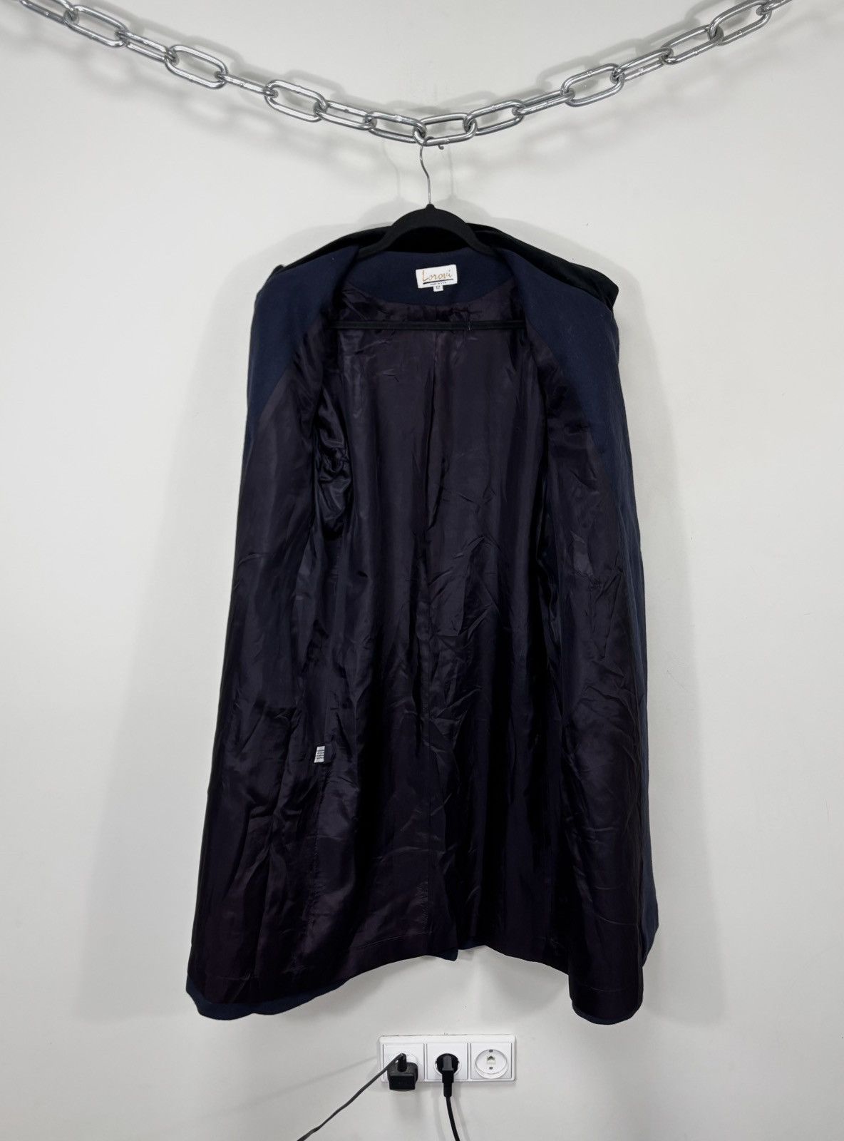 Other Vintage Lorovi Women’s Navy Blue Double Breasted Wool Coat Size XL / US 12-14 / IT 48-50 - 3 Thumbnail