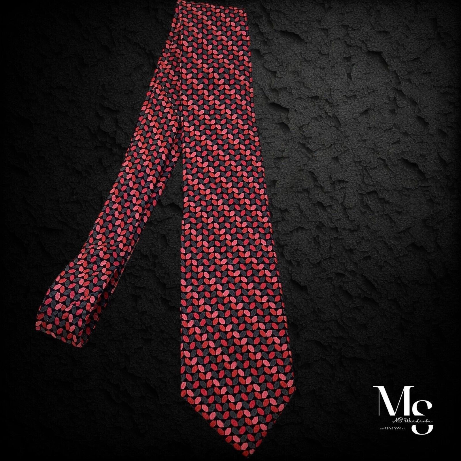 Other THE METROPOLITAN MUSEUM OF ART Red Geometric Luxury Silk Tie Size ONE SIZE - 7 Thumbnail