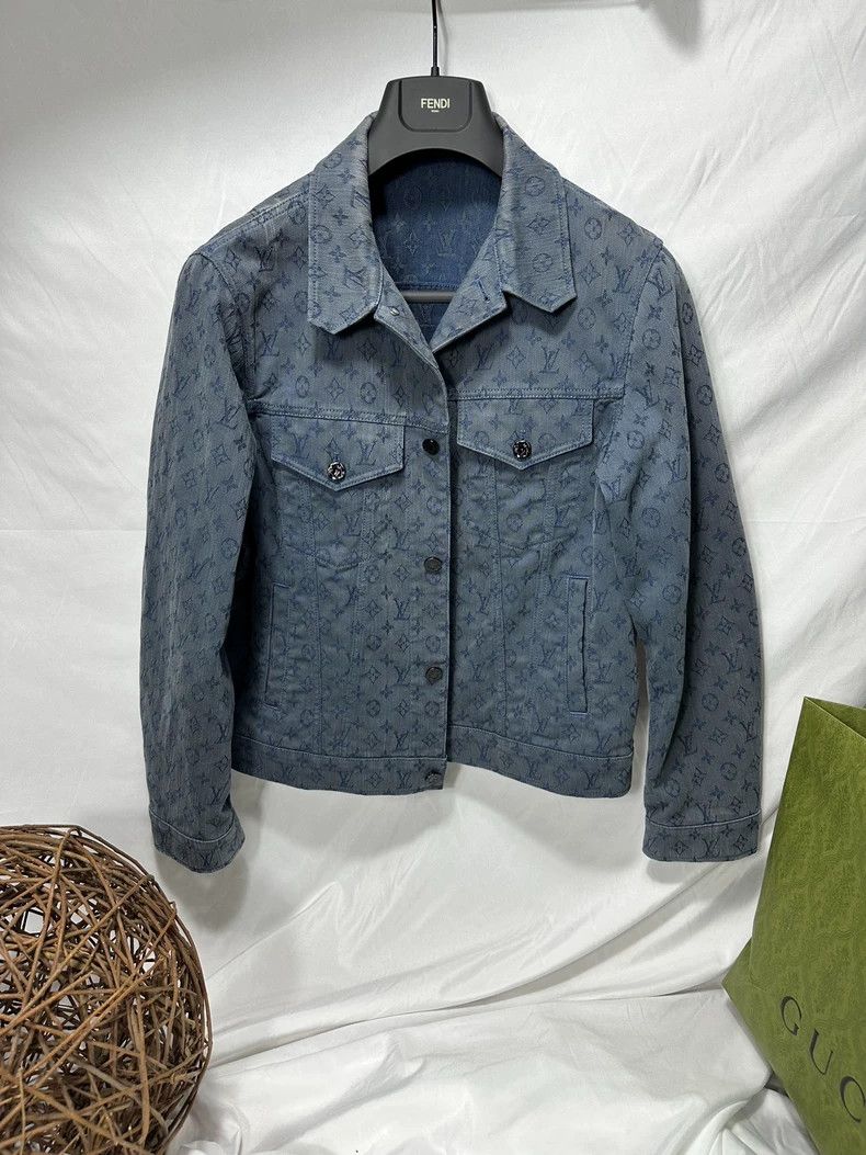 LV Monogram Denim Jacket with Classic Style - dmc