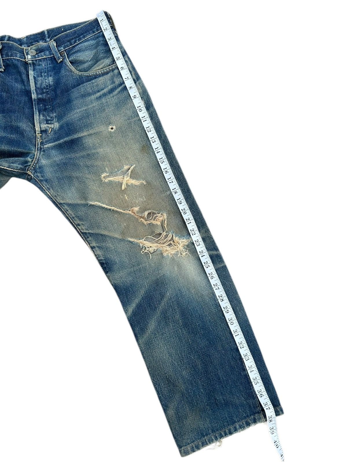 Kapital Thrashed Vintage Levis Big E Selvedge Denim Jeans Size US 33 - 22 Thumbnail