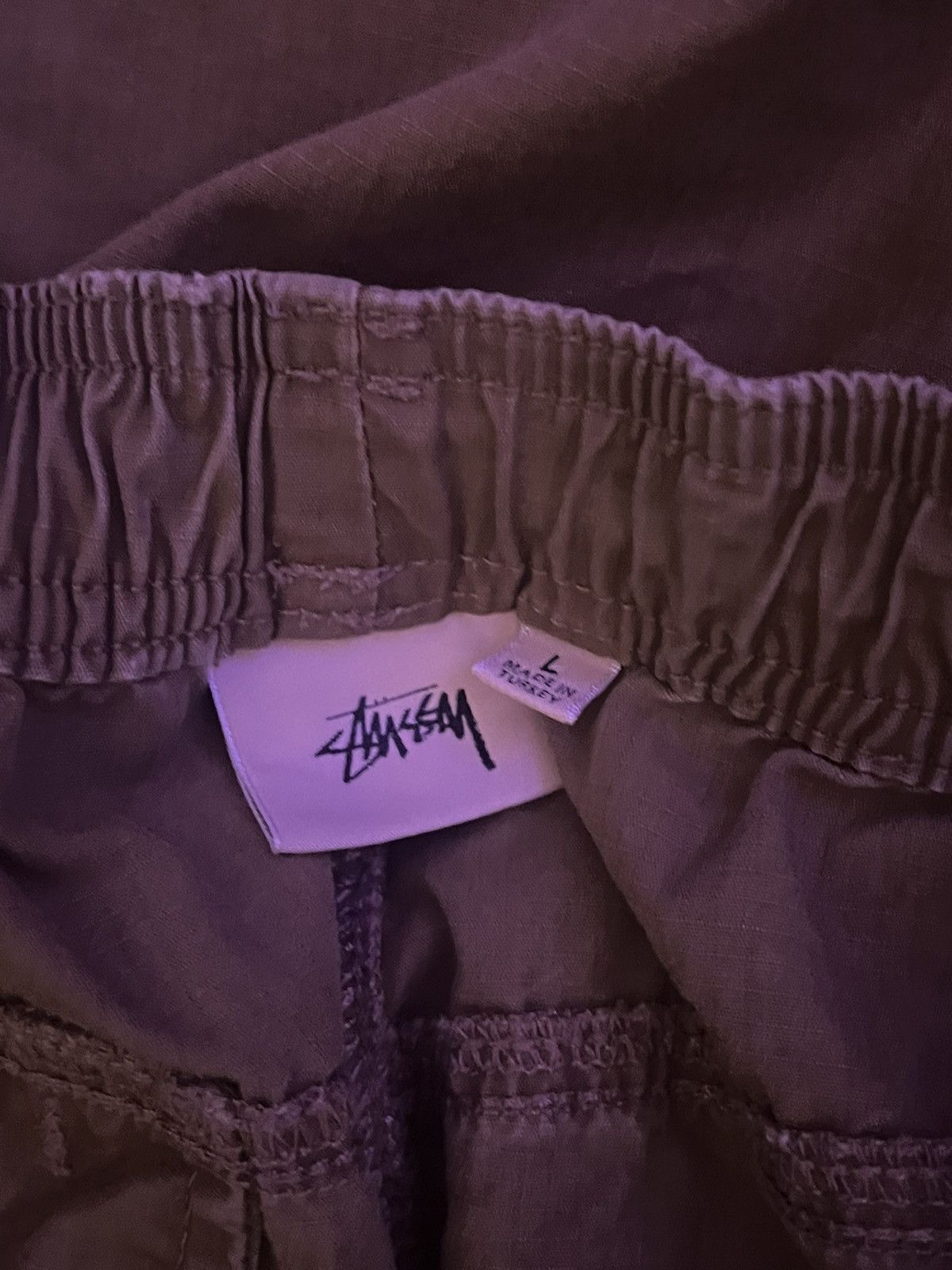 Stussy × Vintage Stussy Ripstop Cargo Beach Pant - Olive Size US 36 / EU 52 - 3 Thumbnail