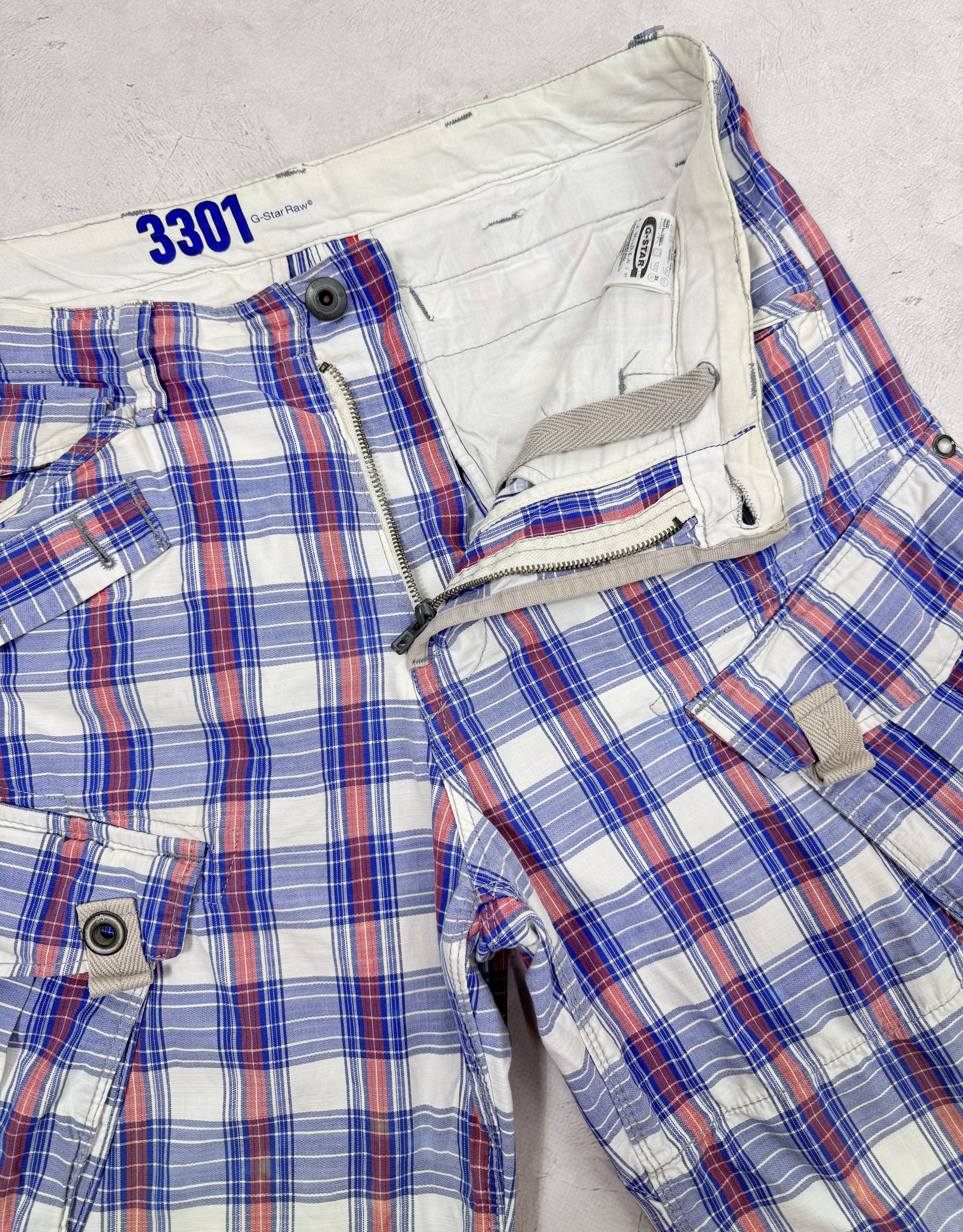 G-Star G-Star Raw Cargo Shorts Multicolor Check Size US 31 - 8 Thumbnail