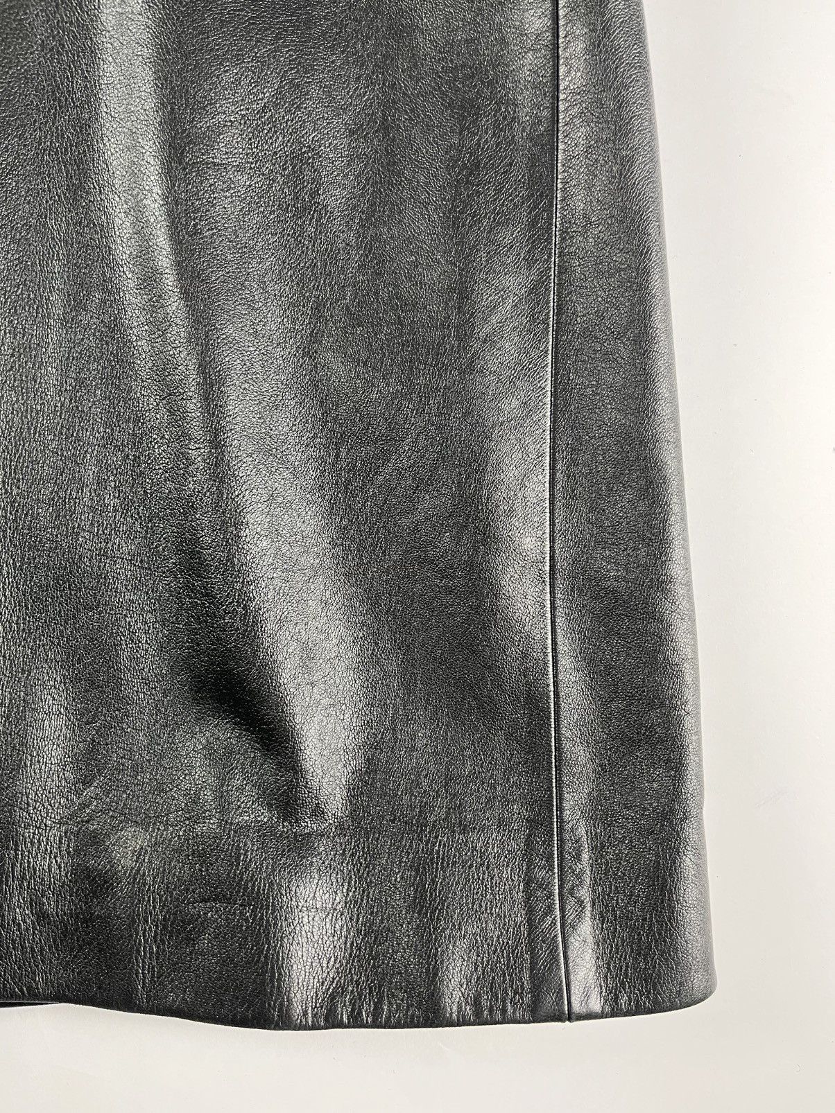 Prada Prada Black Leather Padded Shoulder Coat FW 1999 Size S / US 4 / IT 40 - 4 Thumbnail