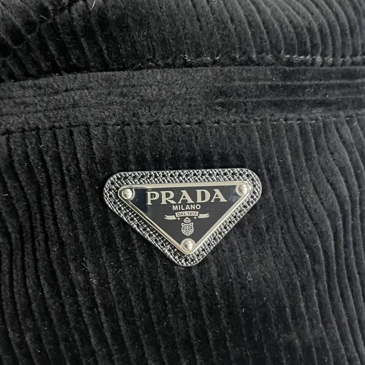 Prada Prada Black Metal Triangle Logo Casual Straight Pants L Size US 40 / EU 56 - 6 Thumbnail